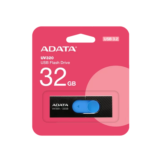 ADATA UV320 pendrive 32GB USB 3.1 visszahúzható csatlakozóval - fekete-kék