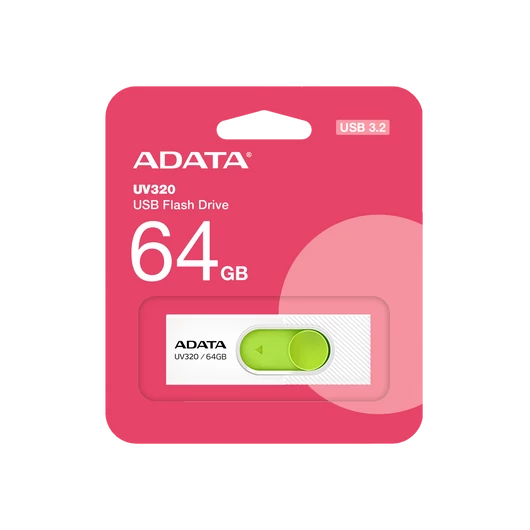 Adata UV320 32GB USB 3.0 pendrive - fehér/zöld - AUV320-32G-RWHGN