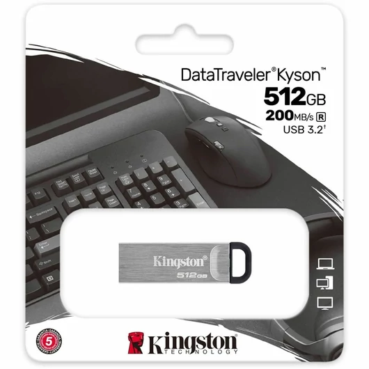 Kingston DataTraveler Kyson pendrive 512GB USB 3.2 Gen1 - ezüst
