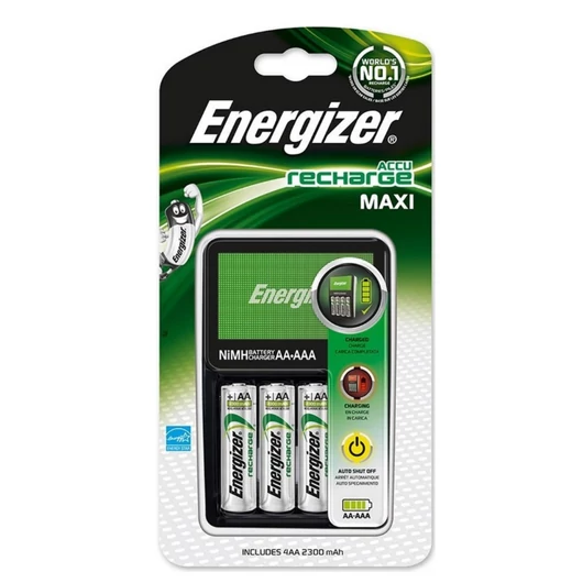 Energizer Maxi NiMH akkumulátor töltő 4x AA/AAA - fekete