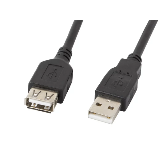 Lanberg USB 2.0 hosszabbító kábel 1.8m - fekete