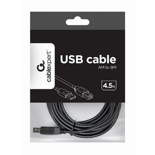 Gembird USB 2.0 AM-BM nyomtató kábel 4,5m