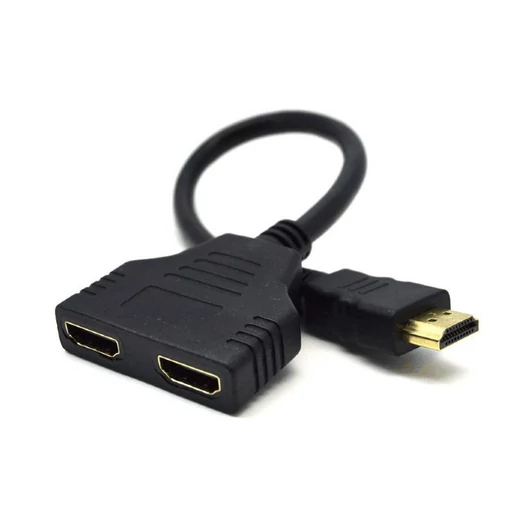 Gembird HDMI passzív elosztó adapter kábel 1x HDMI (M) - 2x HDMI (F) - fekete