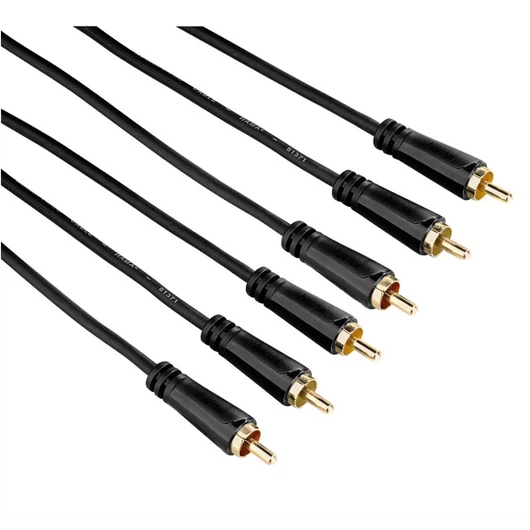 Hama 3RCA – 3RCA AV kábel 3m - fekete