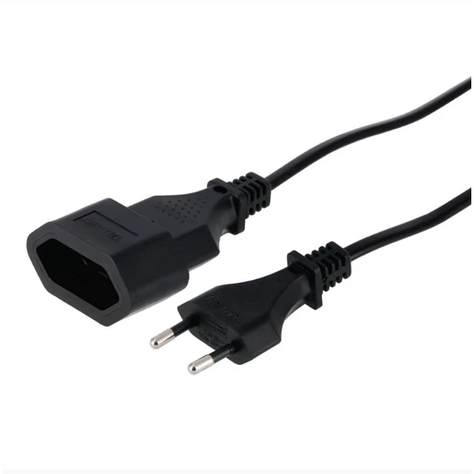 Hama hosszabbító tápkábel Euro csatlakozóval 5m - fekete