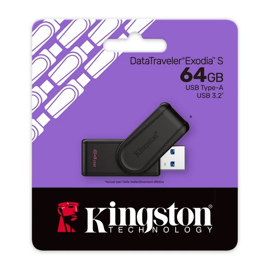 Kingston DataTraveler Exodia S pendrive 64GB USB 3.2 - fekete
