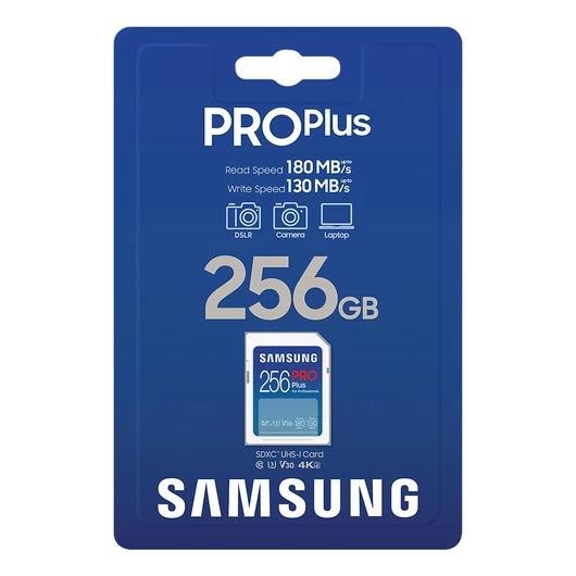 SAMSUNG PRO PLUS 256GB SDXC CL10 UHS-I U1 (180/130 MB/s)