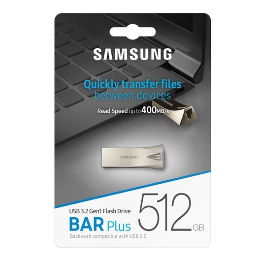 Samsung 512GB Bar Plus Pendrive [USB 3.1 Gen 2] Pezsgő (400MB/s)