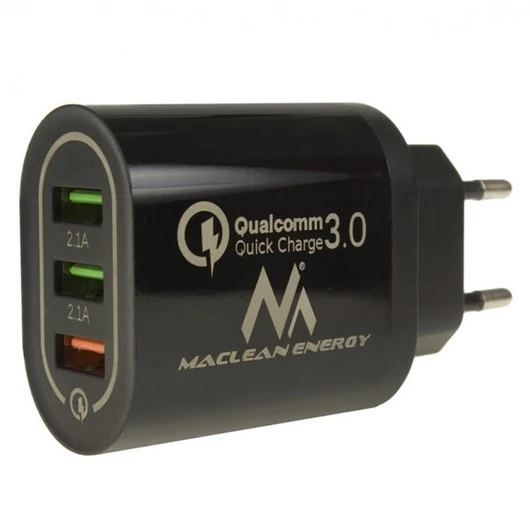 Maclean autós töltő Qualcomm Quick Charge QC 3.0 30W - fekete