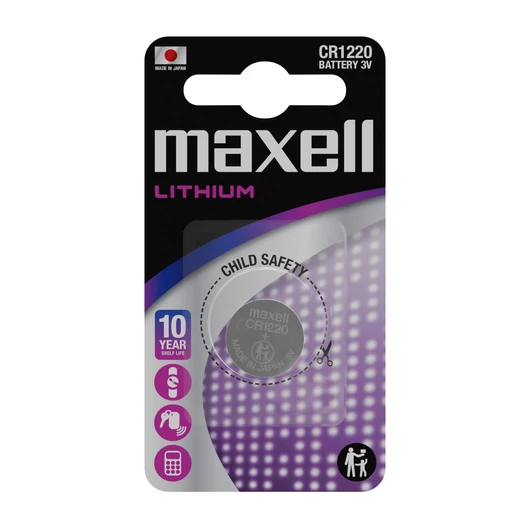 Maxell CR1220 lítium gombelem 3V 38mAh