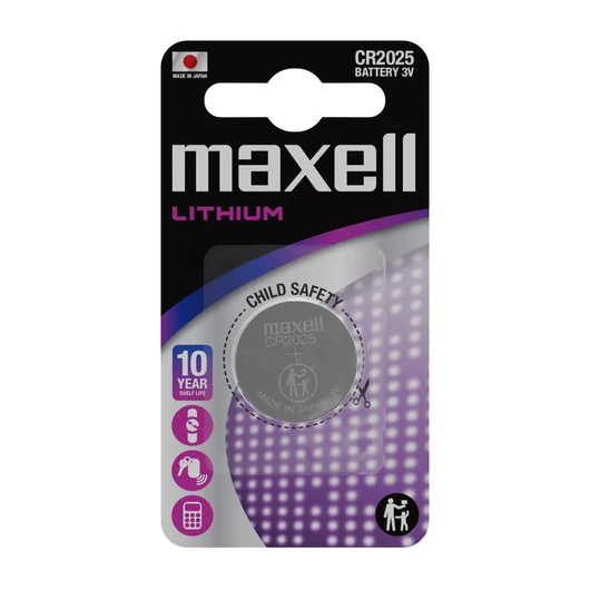 Maxell CR2025 lítium gombelem 3V - 1 db