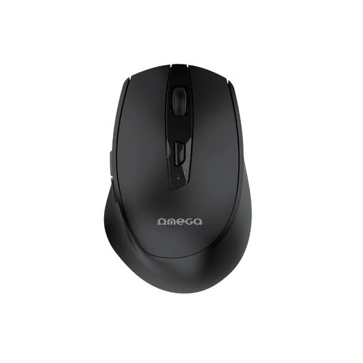 Omega vezeték nélküli újratölthető egér fekete USB-C 800-1200-1600-2400 DPI