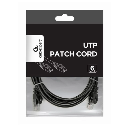 Gembird UTP patch kábel CAT6 RJ45 2m - fekete