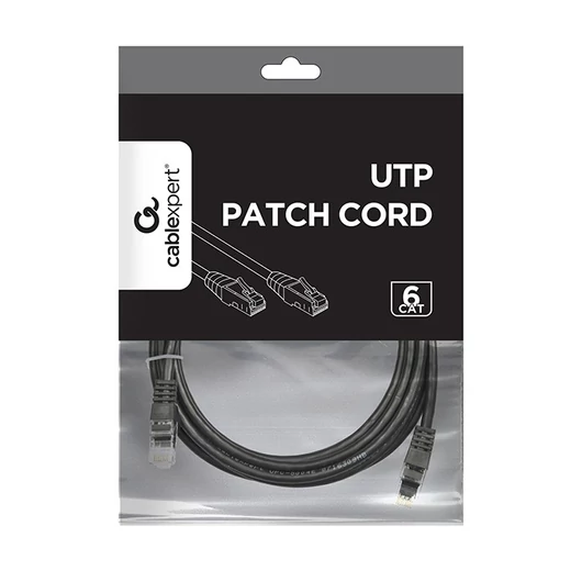 Gembird UTP patch kábel CAT6 RJ45 3m - fekete