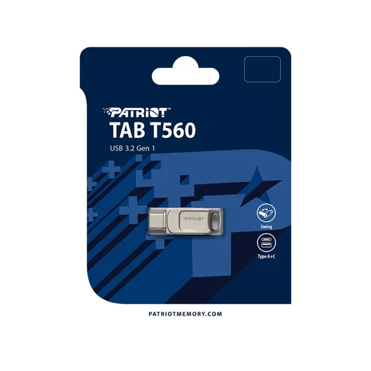Patriot TAB T560 pendrive 256GB USB 3.2 Gen 1 USB-A és USB-C csatlakozóval - homokszín