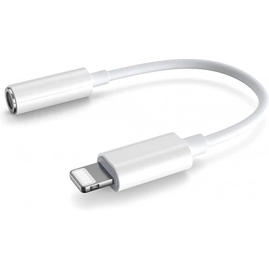 Platinet Lightning okostelefon adapter 3,5mm AUX-hoz - fehér