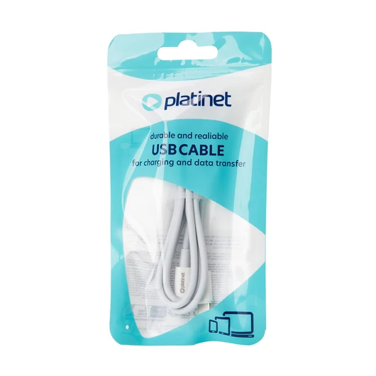 Platinet Type-C - Type-C kábel 3A 60W 1m 480 Mbps - fehér