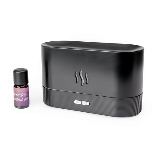 PLATINET Párásító, aromadiffúzor 4,5W 180ml fekete + 10 ml levendula illóolaj