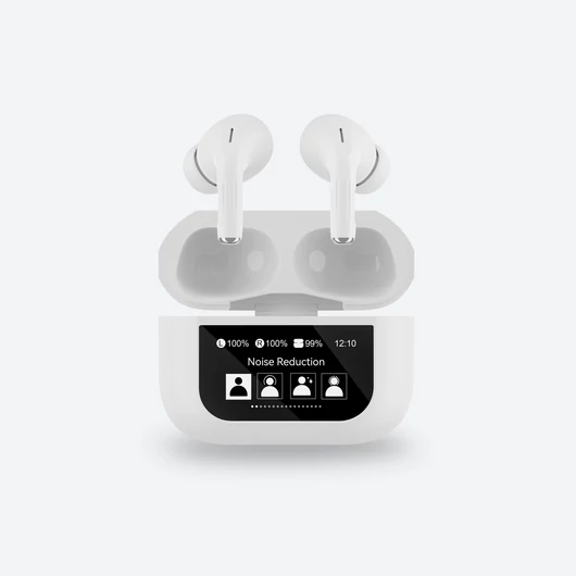 Platinet TWS vezeték nélküli fülhallgató Bluetooth 5.4 ANC érintőképernyős töltőtokkal - fehér