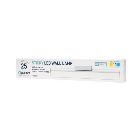 Platinet mágneses LED fali lámpa 3W 2400 mAh mozgásérzékelővel - fehér