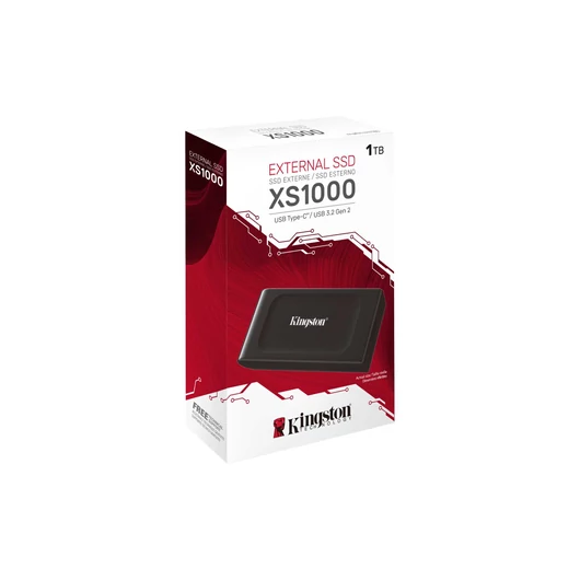 Kingston XS1000 külső SSD 1TB USB 3.2 Gen 2 Type-C - fekete