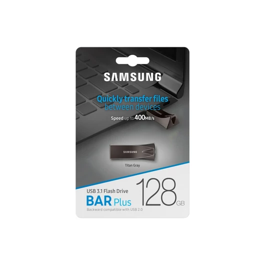 Samsung 128GB Bar Plus USB 3.1 Pendrive - Titán (300MB/s) - MUF-128BE4/EU