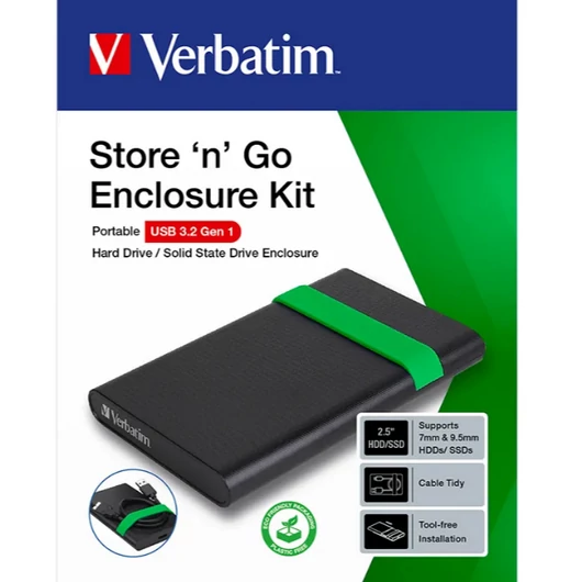 Verbatim Store 'N' Go külső merevlemez ház 2.5' USB 3.2 Gen1 - fekete