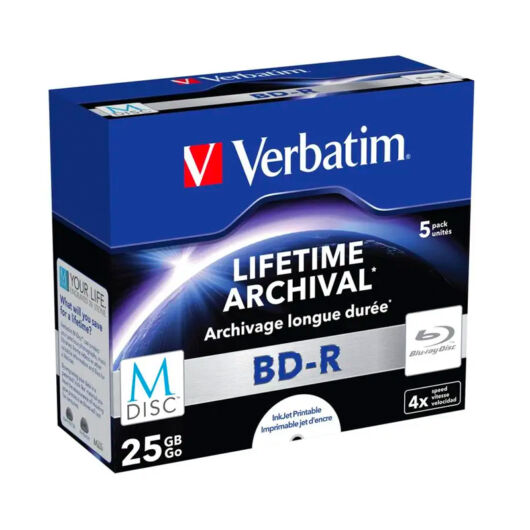 Verbatim M-DISC BD-R 4x 25GB  Printable jewel box. 1db - 43823