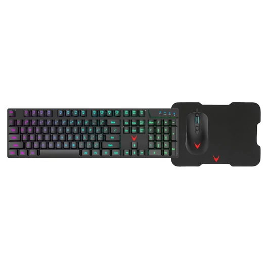 VARR Játékszett - Billentyűzet CHERRY R1-R4 + Egér 3200dpi PIXART + Egérpad fekete 