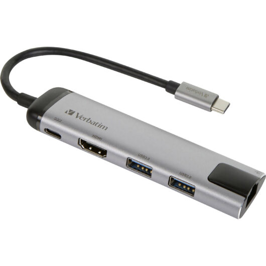 Verbatim Type-C 3 portos USB HUB + HDMI + ethernet
