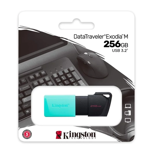 Kingston DataTraveler Exodia M pendrive 256GB USB 3.2 Gen1 - fekete/zöld