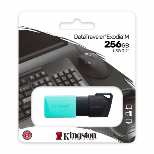 Kingston Exodia M Data Traveler pendrive 256GB USB 3.2 Gen1 Fekete/zöld
