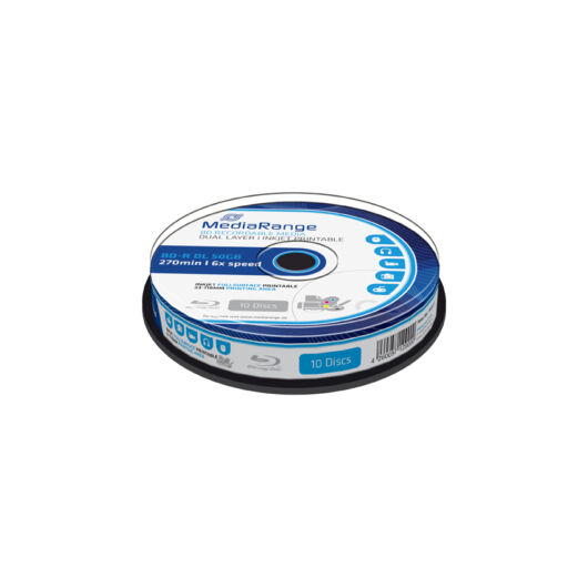 Mediarange BD-R DL 6X 50 gB Nyomtatható Felületű Blu-Ray Lemez - Cake (10) - MR509
