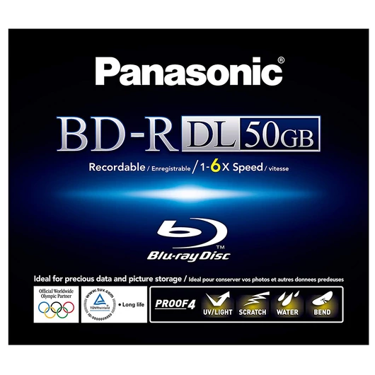 Panasonic BD-R 50GB DL 6x BluRay Lemez Normál Tokban 