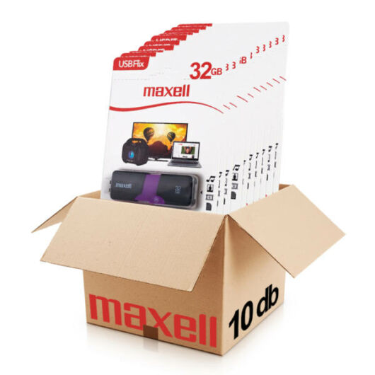 Maxell FLIX 32GB pendrive [USB 2.0] Fekete-Lila 10db-os CSOMAG!