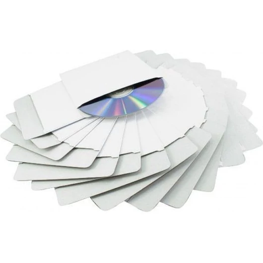 MediaRange CD/DVD/Blu-ray karton tok ablak nélkül - fehér (50 db)