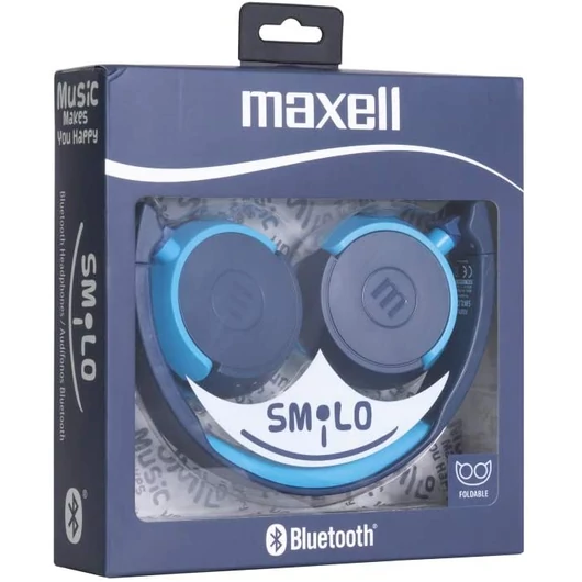 304016.00.CN MAXELL SMILO HP-BT400 Bluetooth Fülhallgató Kék