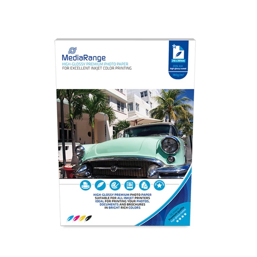 MediaRange magasfényű fotópapír A4 180g (50)