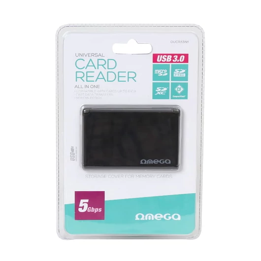 42848 OMEGA Kártyaolvasó MicroSDHC/SDHC/SDXC/CF USB 3.0