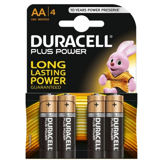 Duracell AA 1,5V alkáli ceruza elem LR06 (4 db)