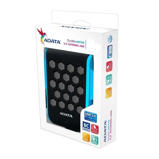 AHD720-1TU31-CBL Adata HD720 1TB HDD 2,5&quot;  IP68 Külső Merevlemez [USB 3.1] Kék