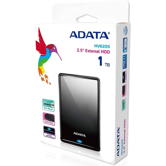 ADATA HV620S külső merevlemez 1TB USB 3.1 - fekete