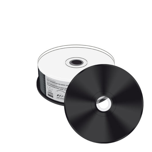 Mediarange CD-R 52X Nyomtatható Lemez, Fekete Írható Felülettel - Cake (25) - MR241