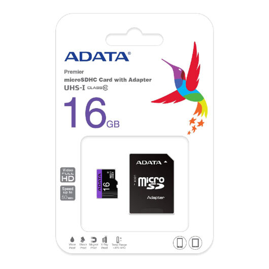 Adata Premier 16GB Micro SDHC Memóriakártya Class 10 + Adapter (AUSDH16GUICL10-RA1) - AUSDH16GUICL10_RA1