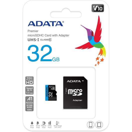 AUSDH32GUICL10A1-RA1 Adata Premier 32GB Micro SDHC Memóriakártya [100/25 Mbps]