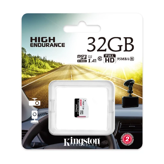 Kingston Endurance microSDHC 32GB Class 10 UHS-I U1 A1 (95 MB/s olvasási sebesség)