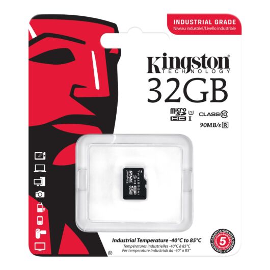 Kingston 32GB Micro SDHC Memóriakártya UHS-I Industrial Temp (90/45 Mb/S) (SDCIT/32GBSP) - SDCIT_32GBSP