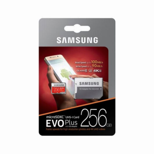 Samsung 256GB Micro SDXC Memóriakártya UHS-I Evo+ Class 10 U3 + Adapter - MB_MC256GA_EU