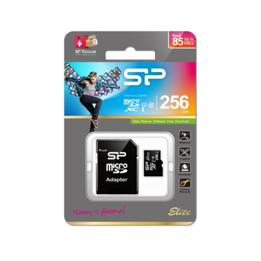 SP256GBSTXBU1V10SP Silicon Power Elite 256GB Micro SDXC Memóriakártya + Adapter
