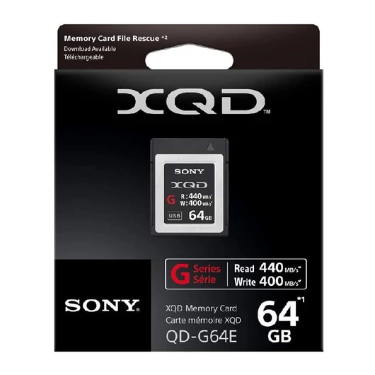 QDG64F.SYM SONY G Series 64GB XQD 400 MB/s memóriakártya